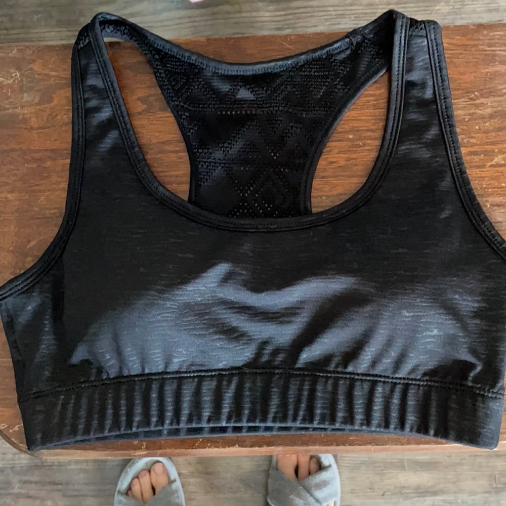 Zyia black bomber bra size small